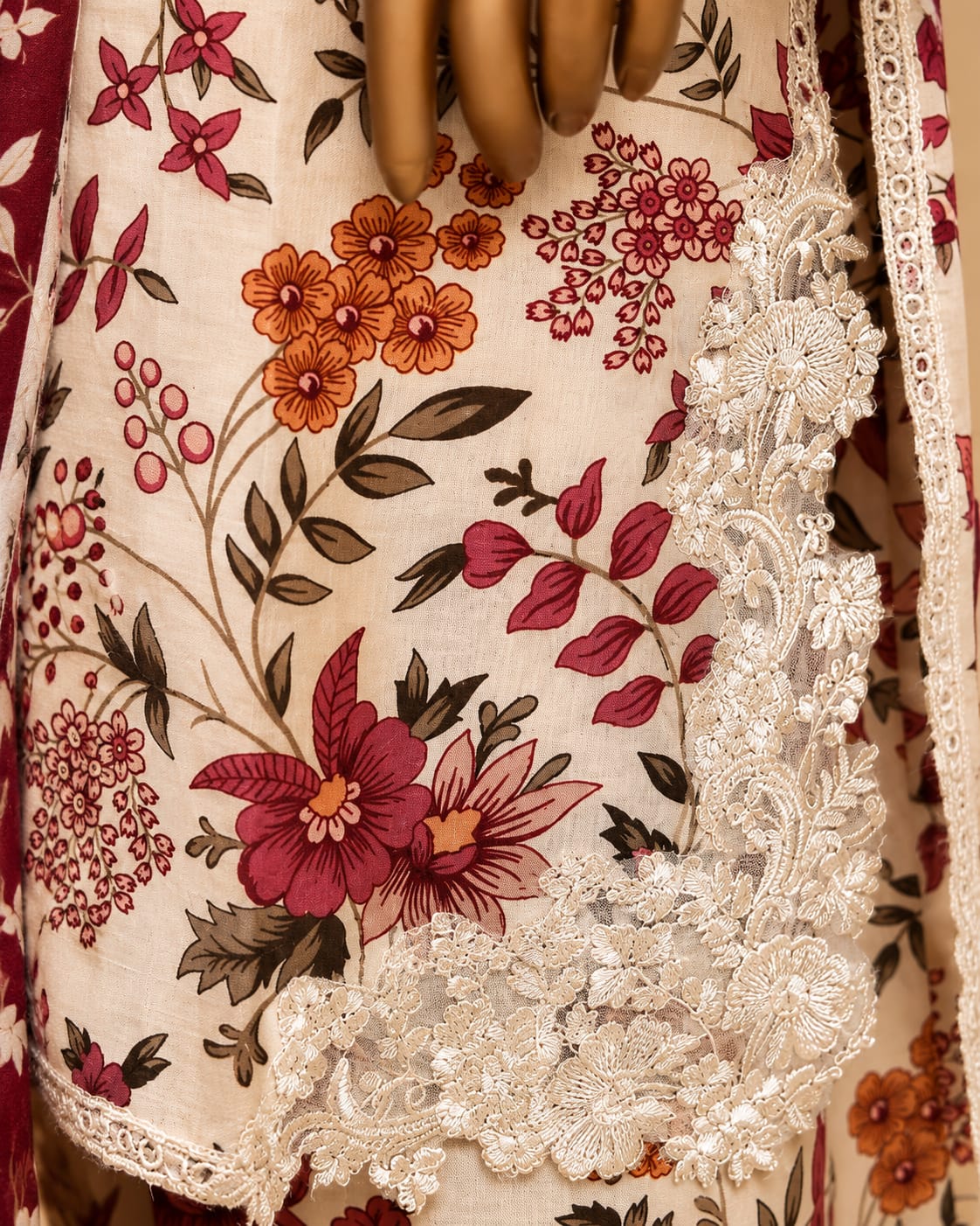 SADABAHAR Premium Floral 3-Piece Suit