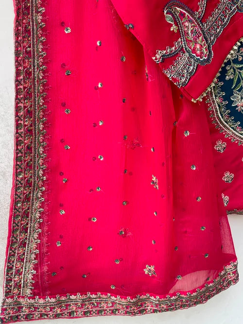 STITCHED LAWN FORMALL Collection AZNA(RED & Zink blue)