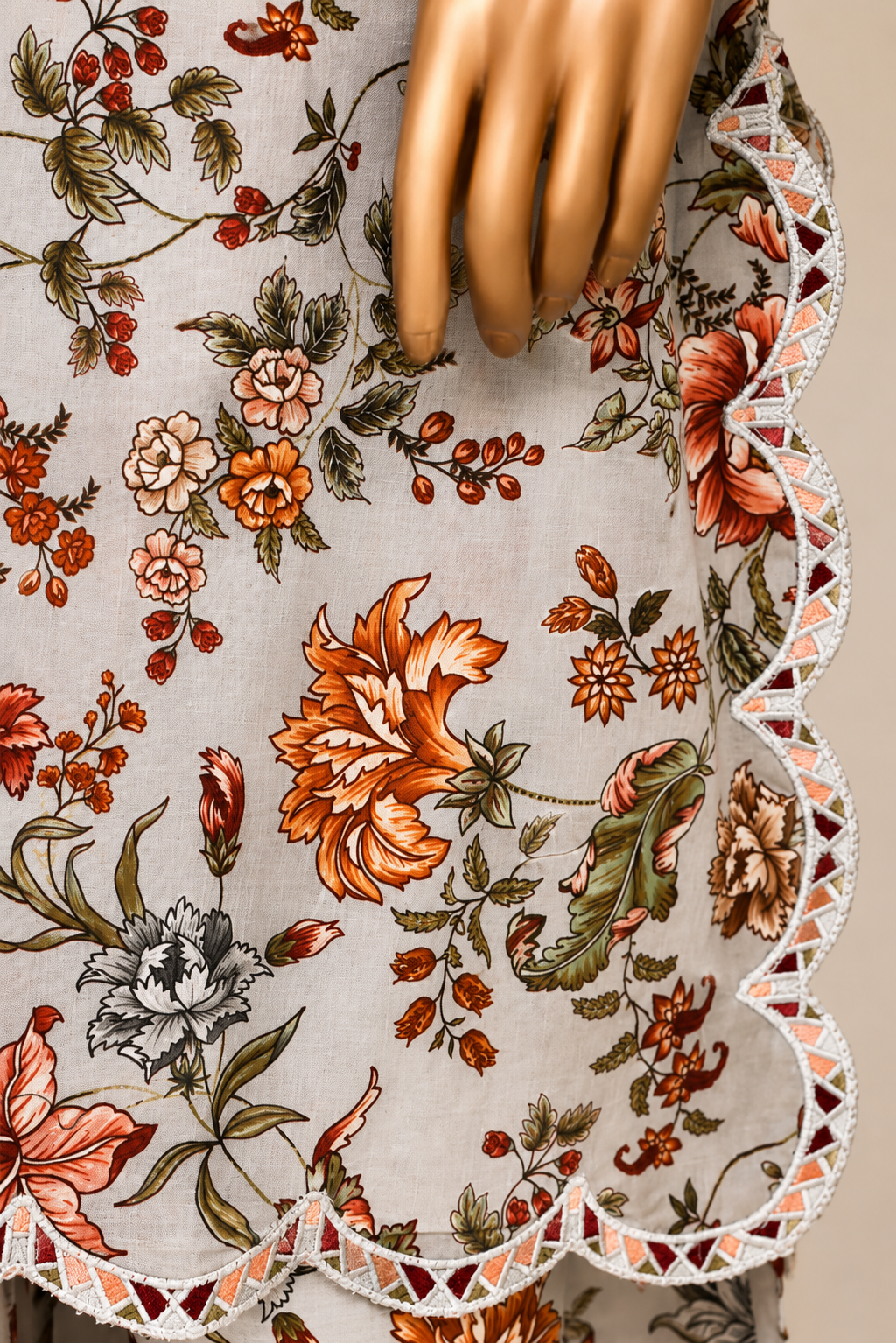 🌸 Timeless Floral Elegance – Premium 3 Piece Suit 🌸 Embroidered-SADABAHAR