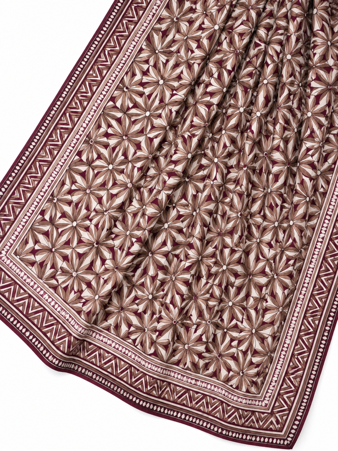 Maroon Mirage – 3 Piece Stitched Lawn Suit
