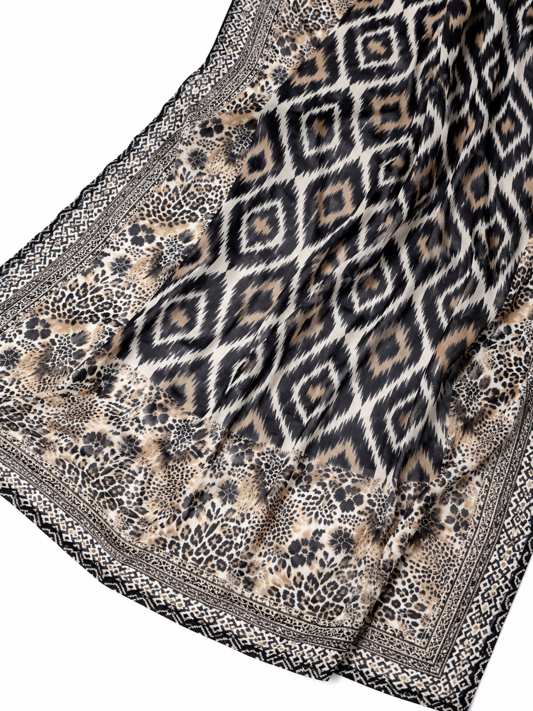 Desert Noir – Premium 3 Piece Stitched Lawn Suit