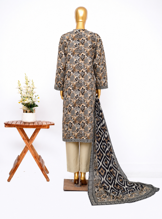 Desert Noir – Premium 3 Piece Stitched Lawn Suit