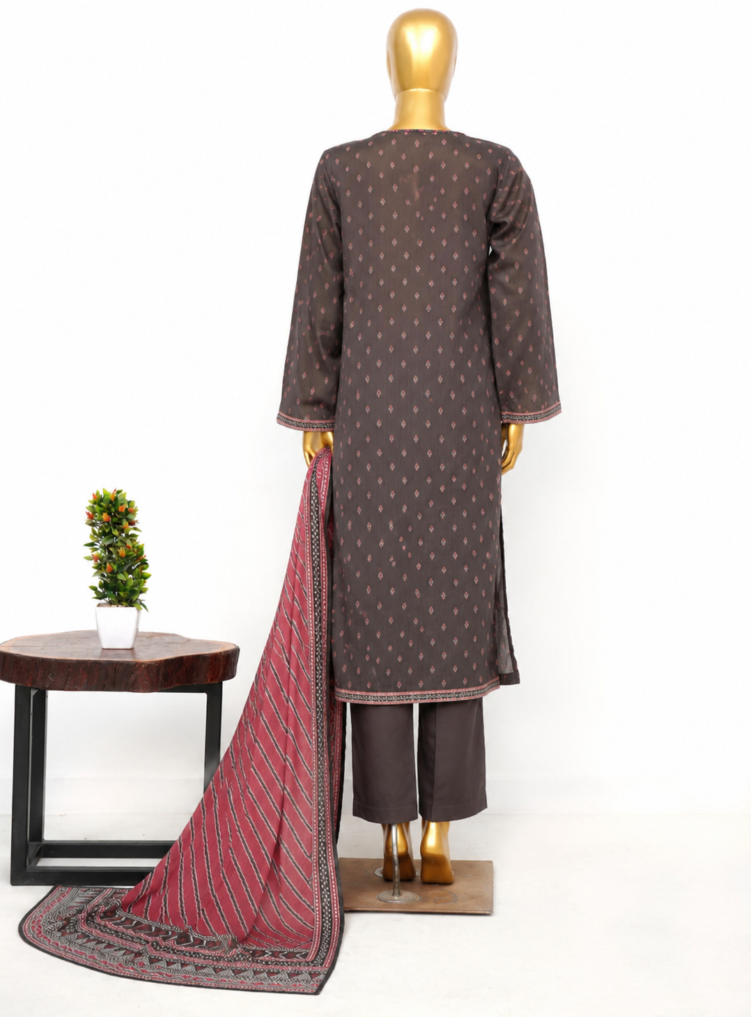 Mocha Rose – Stitched 3 Piece Suit