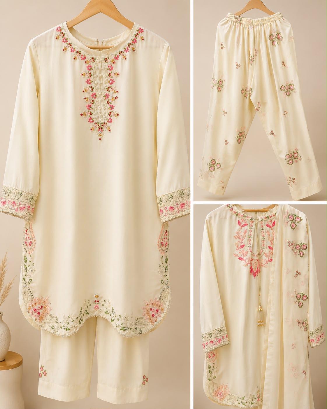✨ BINFAIZ – Premium Embroidered 3-Piece Lawn Suit ✨