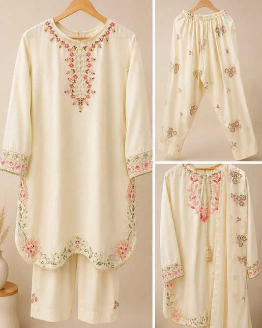 ✨ BINFAIZ – Premium Embroidered 3-Piece Lawn Suit ✨