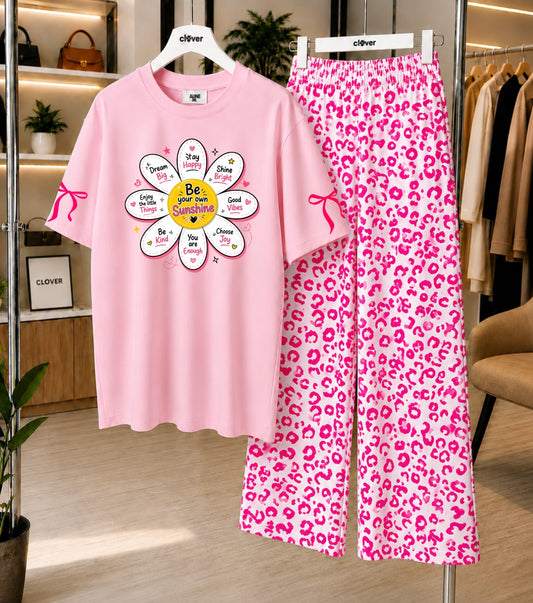 Sunflower 🌻 Sunshine pink Night Suit