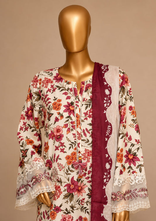 SADABAHAR Premium Floral 3-Piece Suit