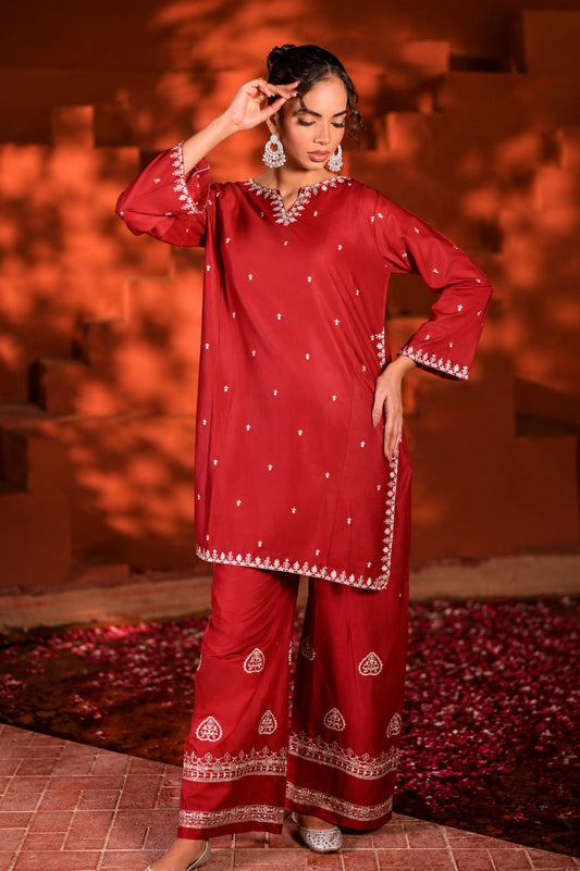 Noor-e-Gul | Premium Embroidered Co-Ord Set
