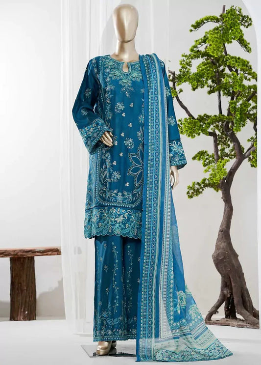 Celeste Bloom Premium Embroidered Stitched 3 Piece Suit