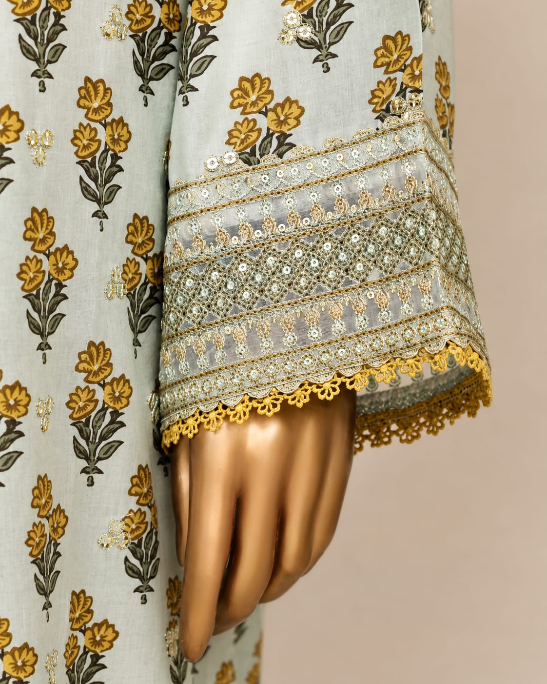 SADABAHAR Premium Embroidered 3 Piece Suit
