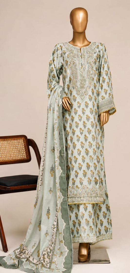 SADABAHAR Premium Embroidered 3 Piece Suit
