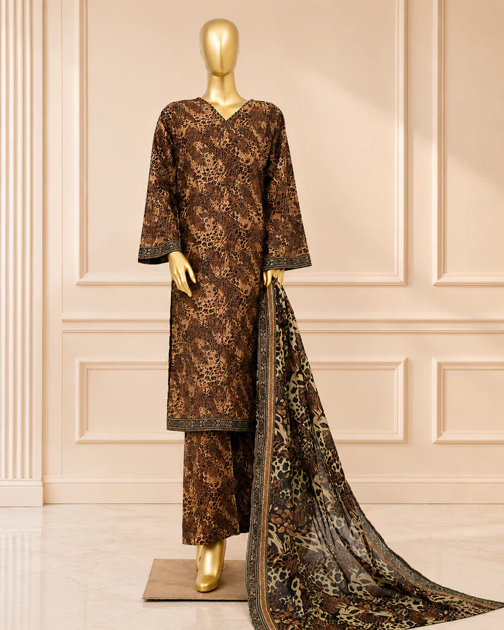 Wild Elegance – Premium Printed 3-Piece Lawn Suit
