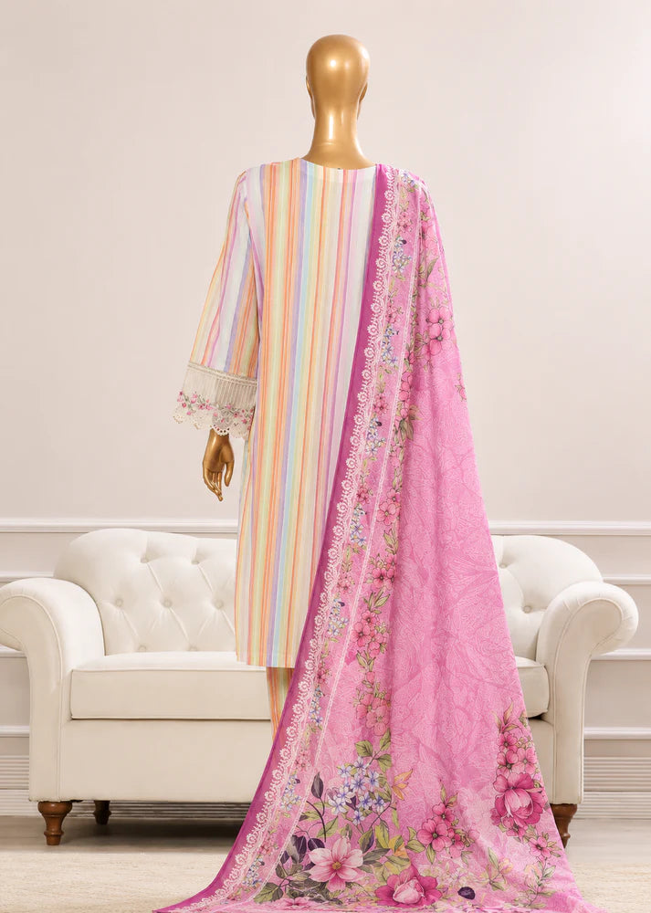 Pastel Rainbow 3 Piece Printed Lawn Suit
