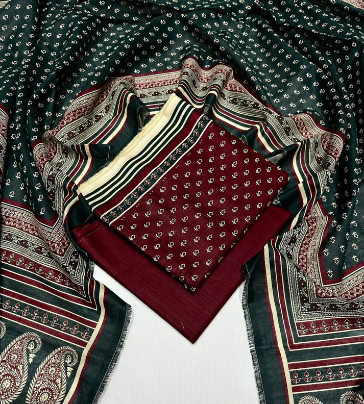 Emerald Heritage – Premium Unstitched 3-Piece Suit
